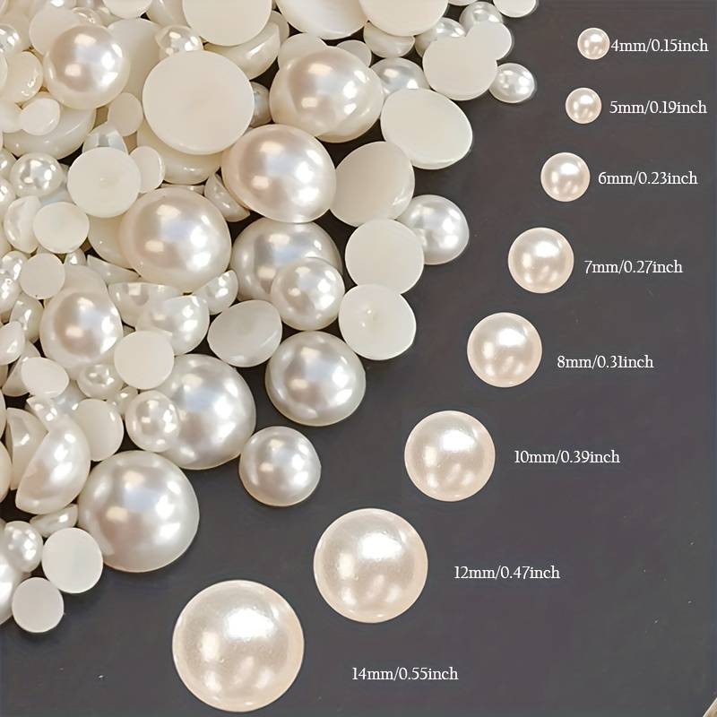 Half Round Pearls Beads To Flatback Pearl Beads Luster Loose - Temu